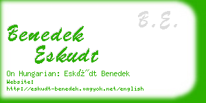 benedek eskudt business card